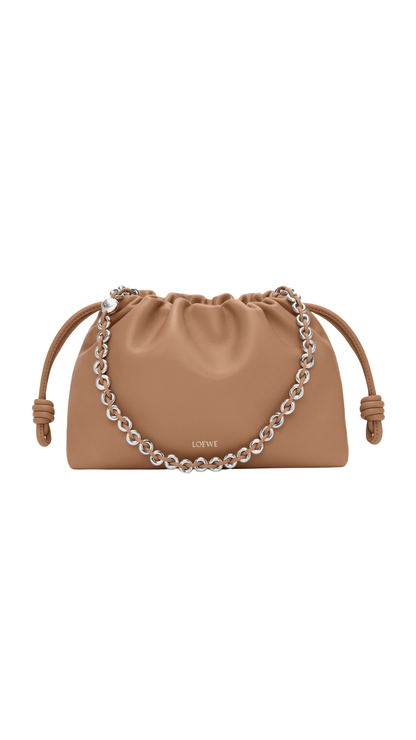 Bolso Mediano Flamenco en Piel de Cordero Nappa "Mocha Mellow"