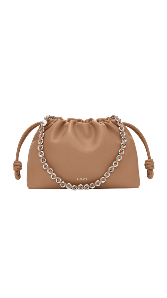 Medium Flamenco Purse in Mocha Mellow Nappa Lambskin