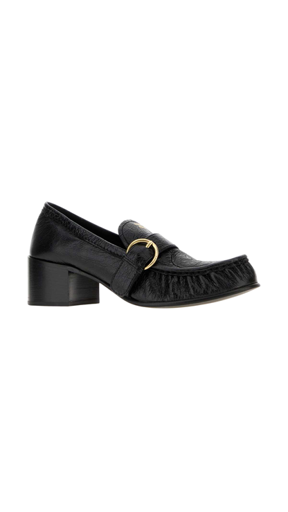 Loafers with Buckle in Black
