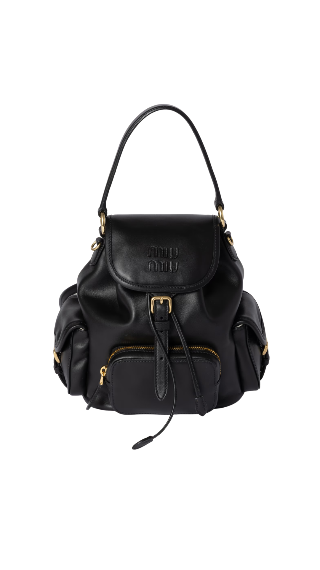 Leather Backpack in Black