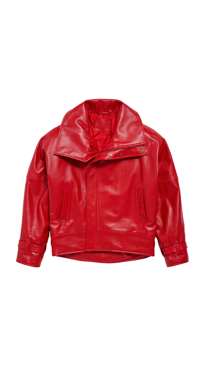 Round Bomber in Red