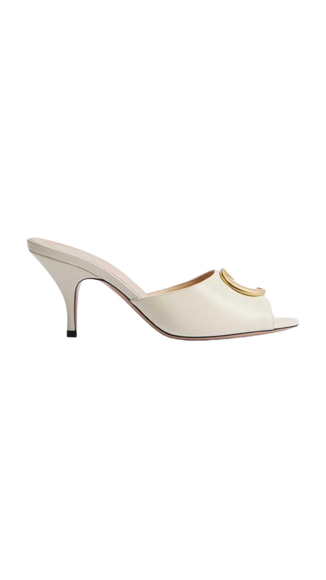 Dior Initials Heeled Slide in White Lambskin
