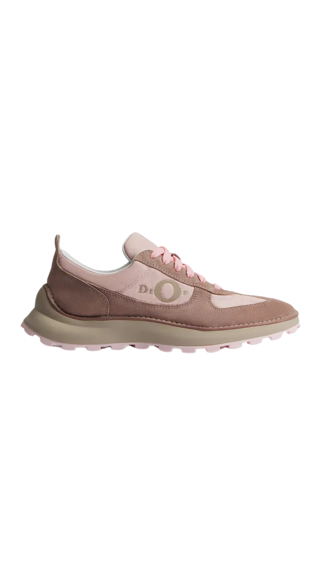Squash Sneaker in Rose Tendre Suede Calfskin and Technical Fabric