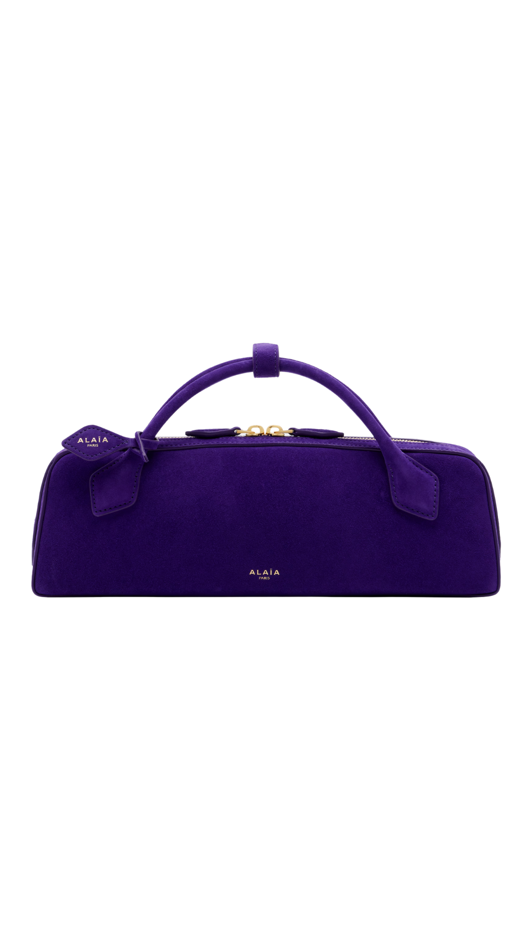 Le Teckel Suede Clutch in Purple