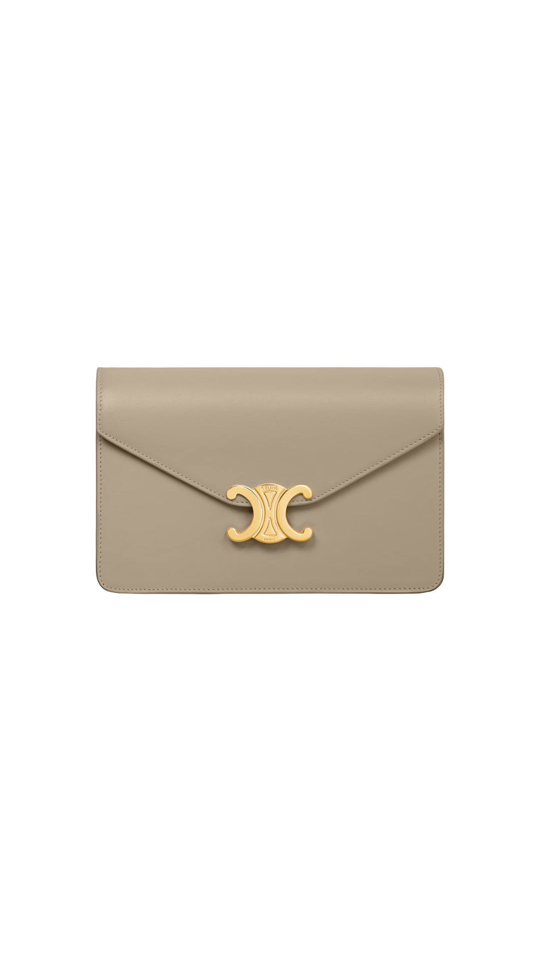 Wallet On Chain Margo in Modern Taupe Shiny Calfskin