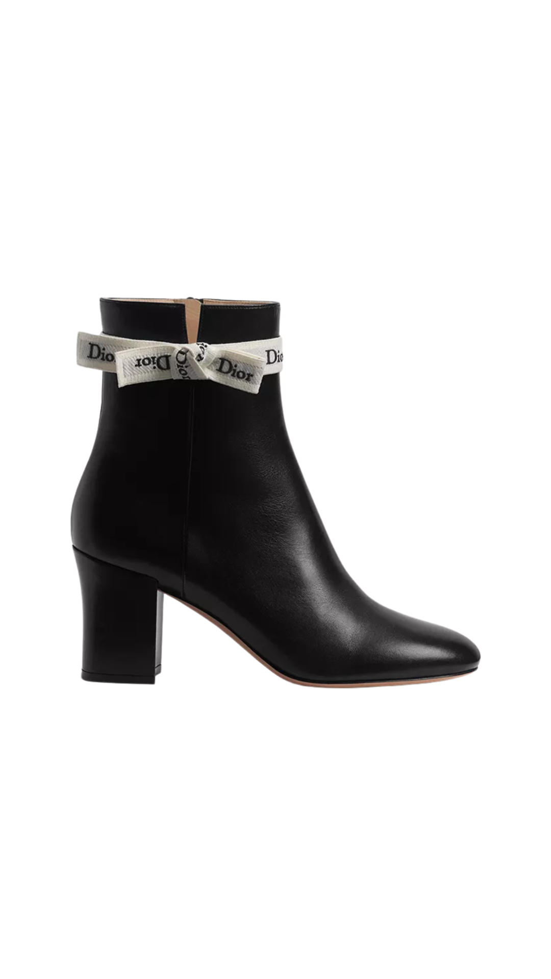 J'Adior Heeled Ankle Boot in Black Lambskin