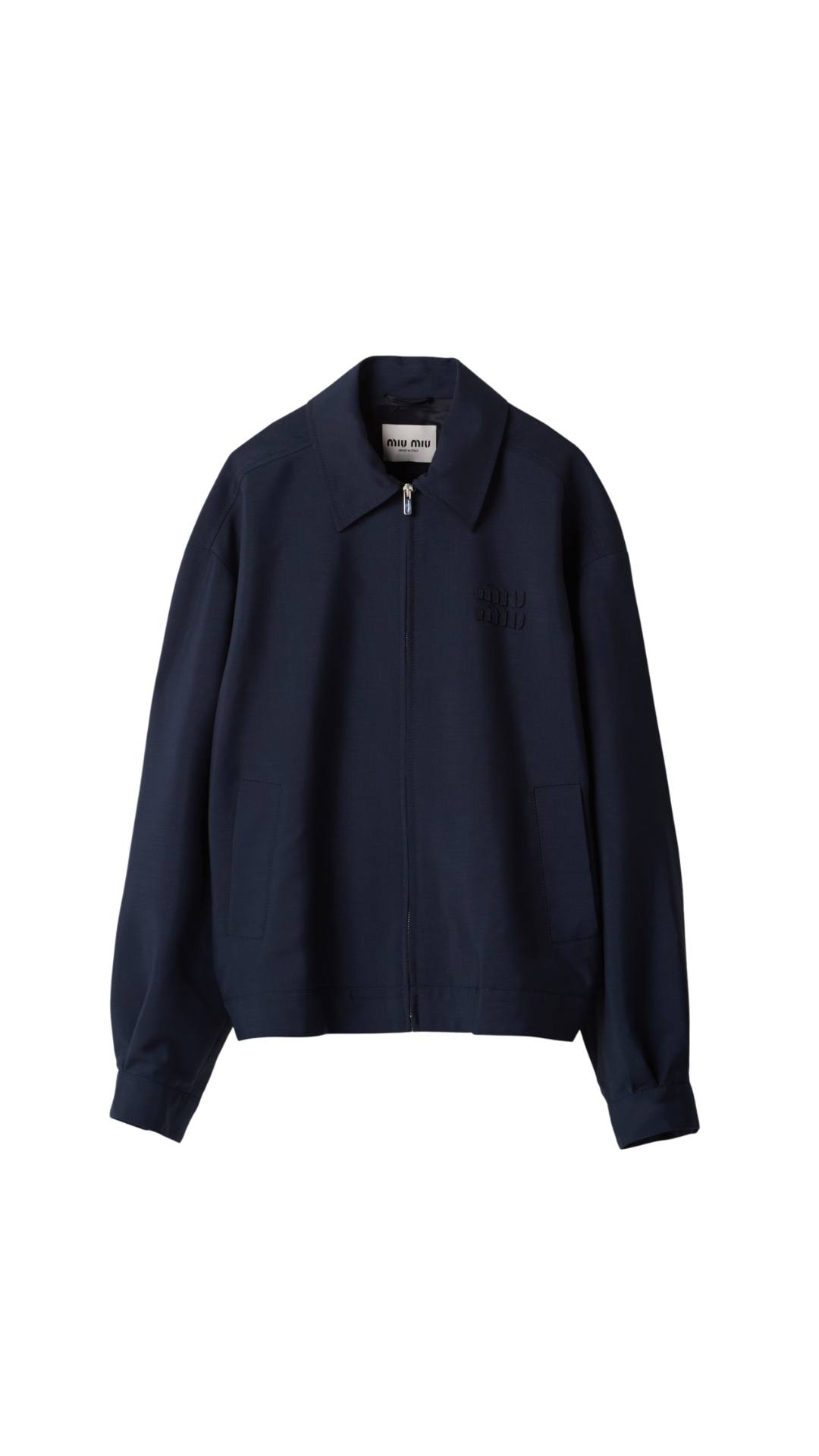 Mohair Blouson Jacket in Navy