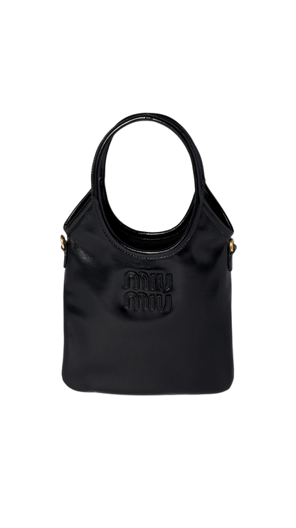 IVY Leather Handbag in Black