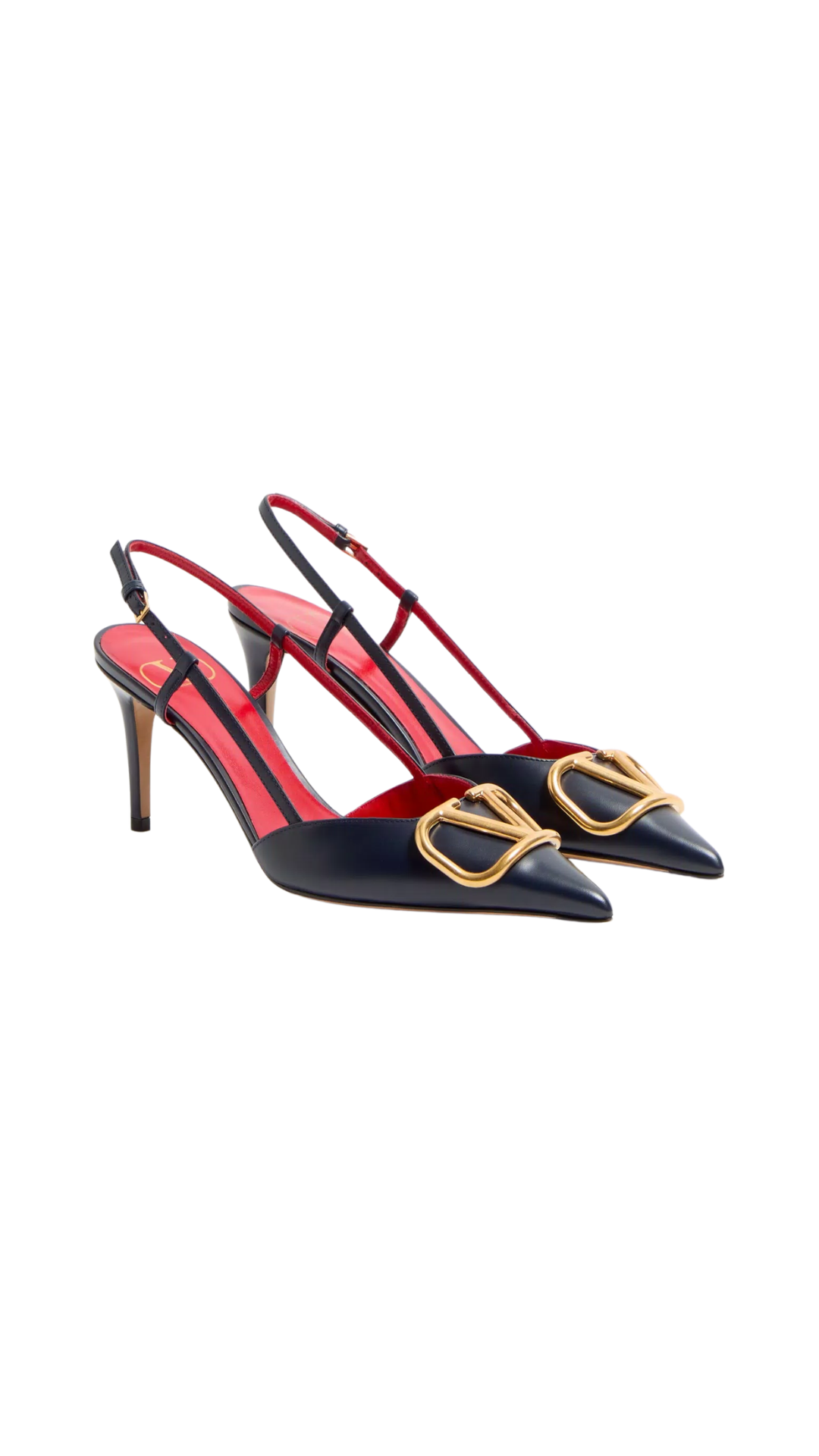 VLogo Signature Calfskin Slingback Pump in Black
