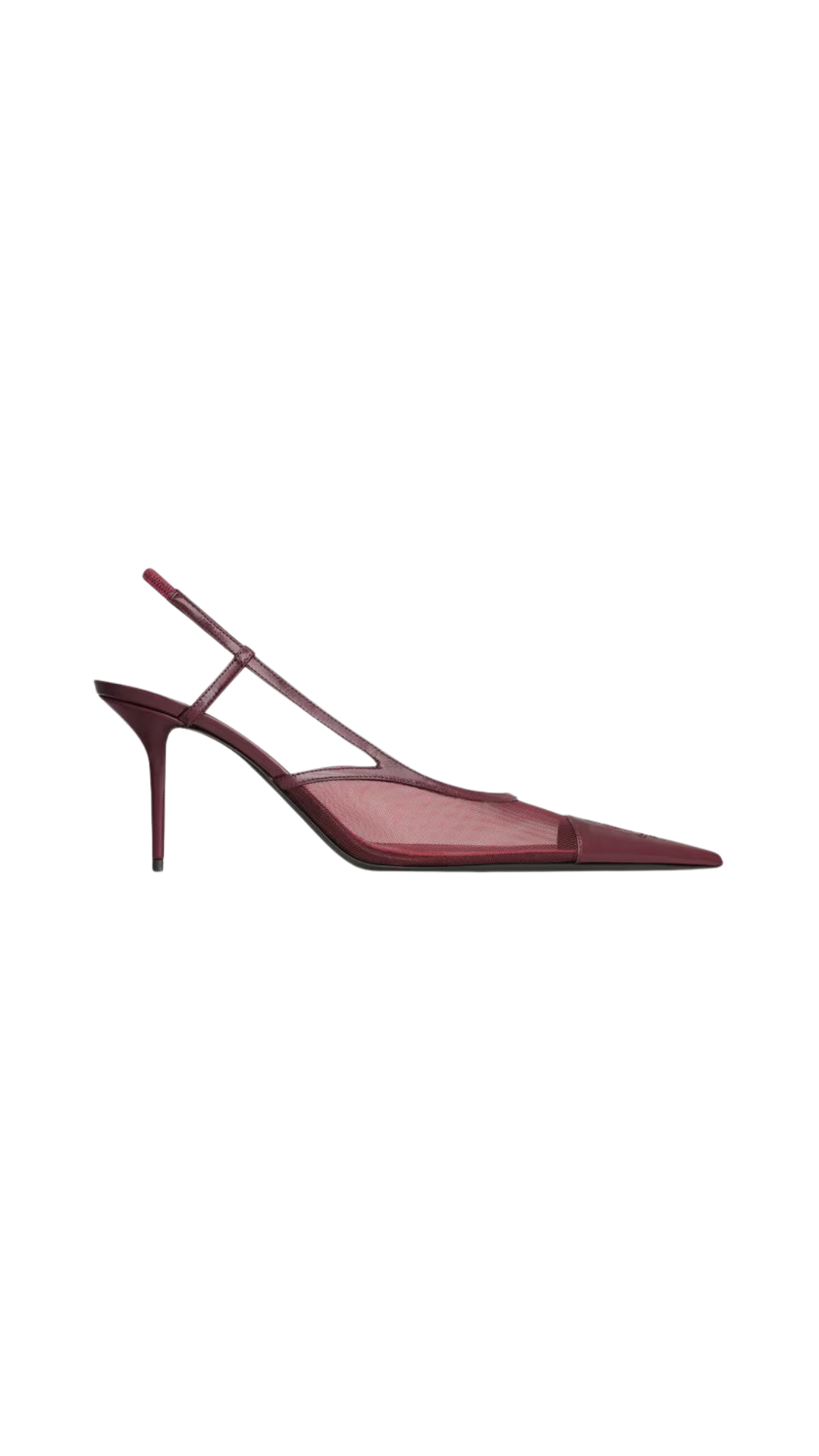 Renée Slingback Pumps in Vintage Bordeaux Mesh