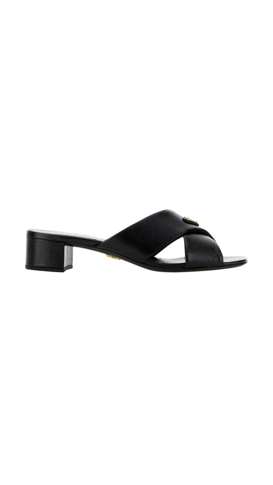 Leather Sandals in Black