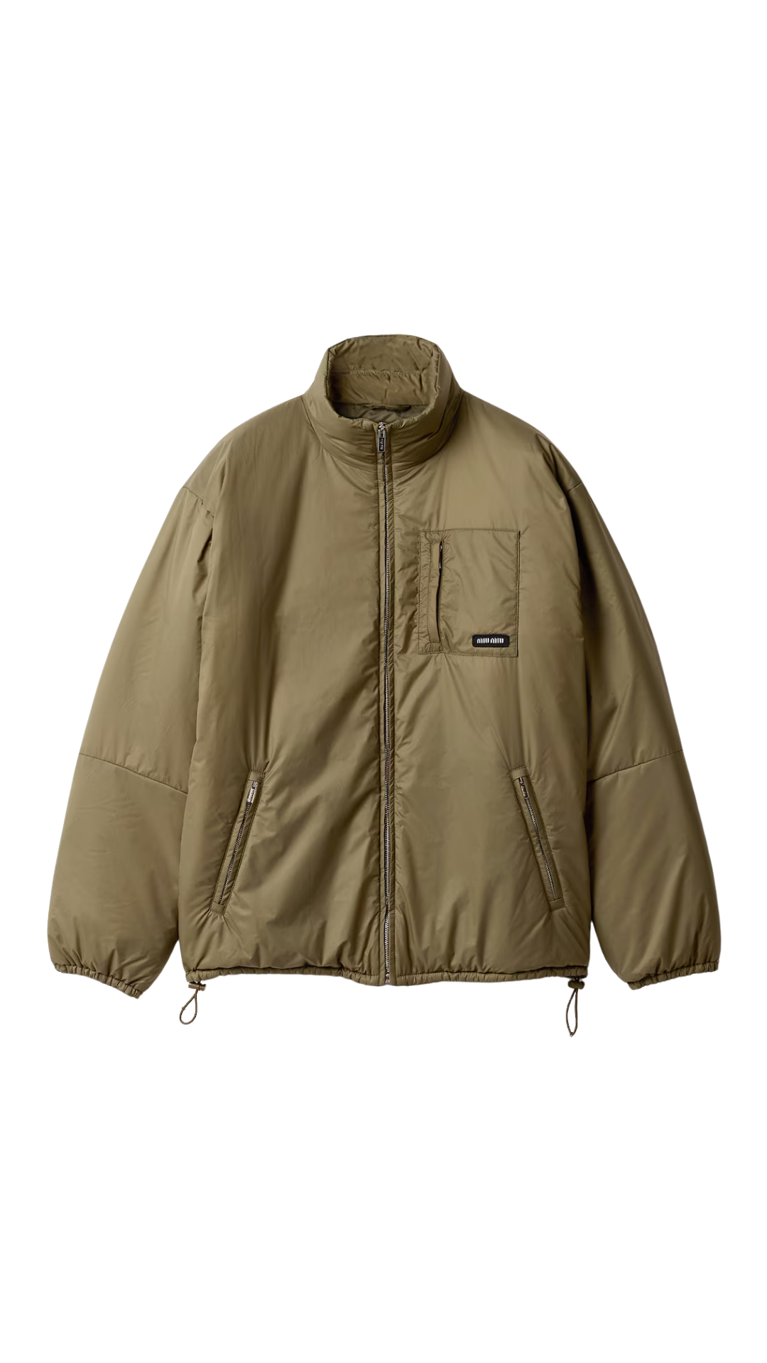 Medium-Weight Ripstop Down Jacket in Forest Green