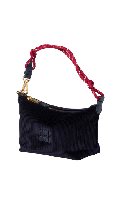 Corduroy Pouch Navy Blue/Amaranth