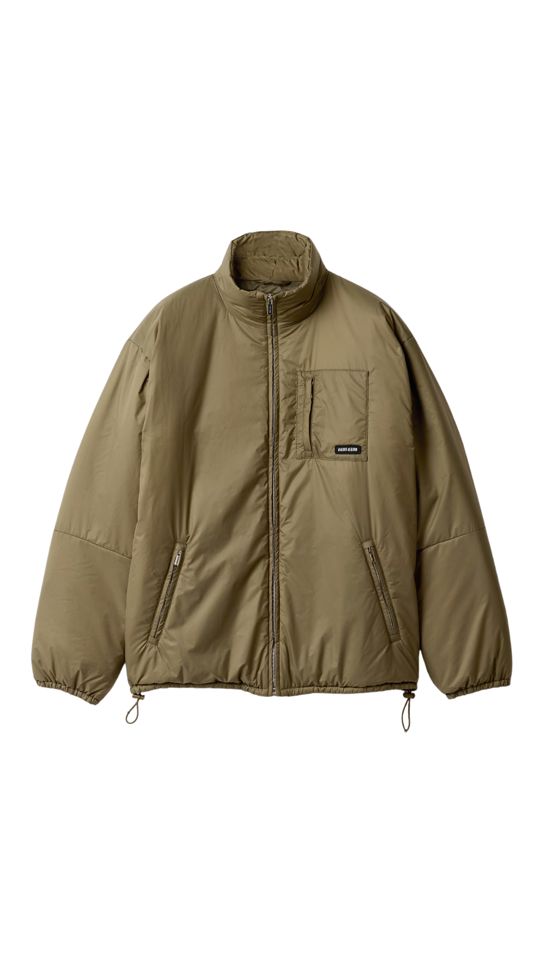 Medium-Weight Ripstop Down Jacket in Forest Green