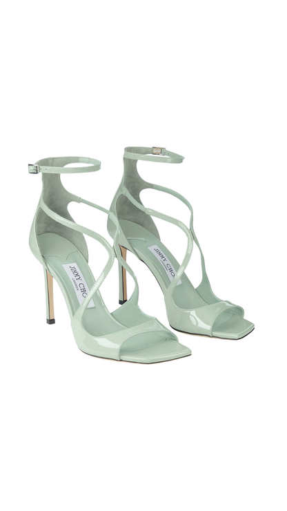 Azia 95 in Green Patent Leather Sandals