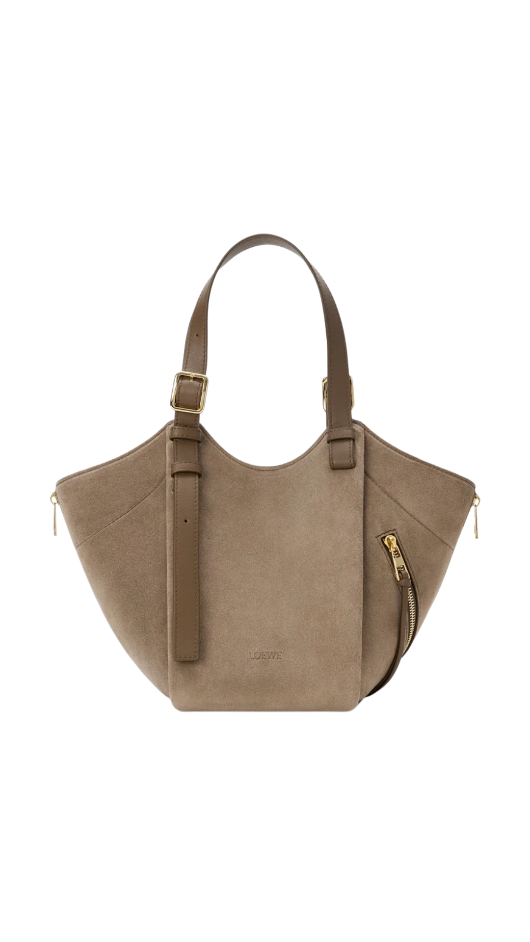 Hammock Flip Bag in Brownish Green Suede