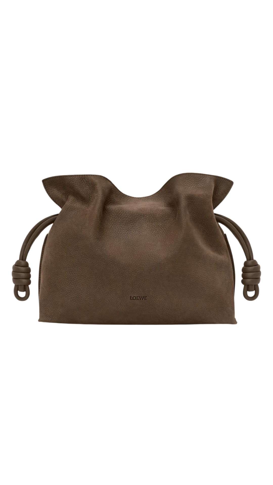 Medium Flamenco Clutch in Tundra Grained Nubuck