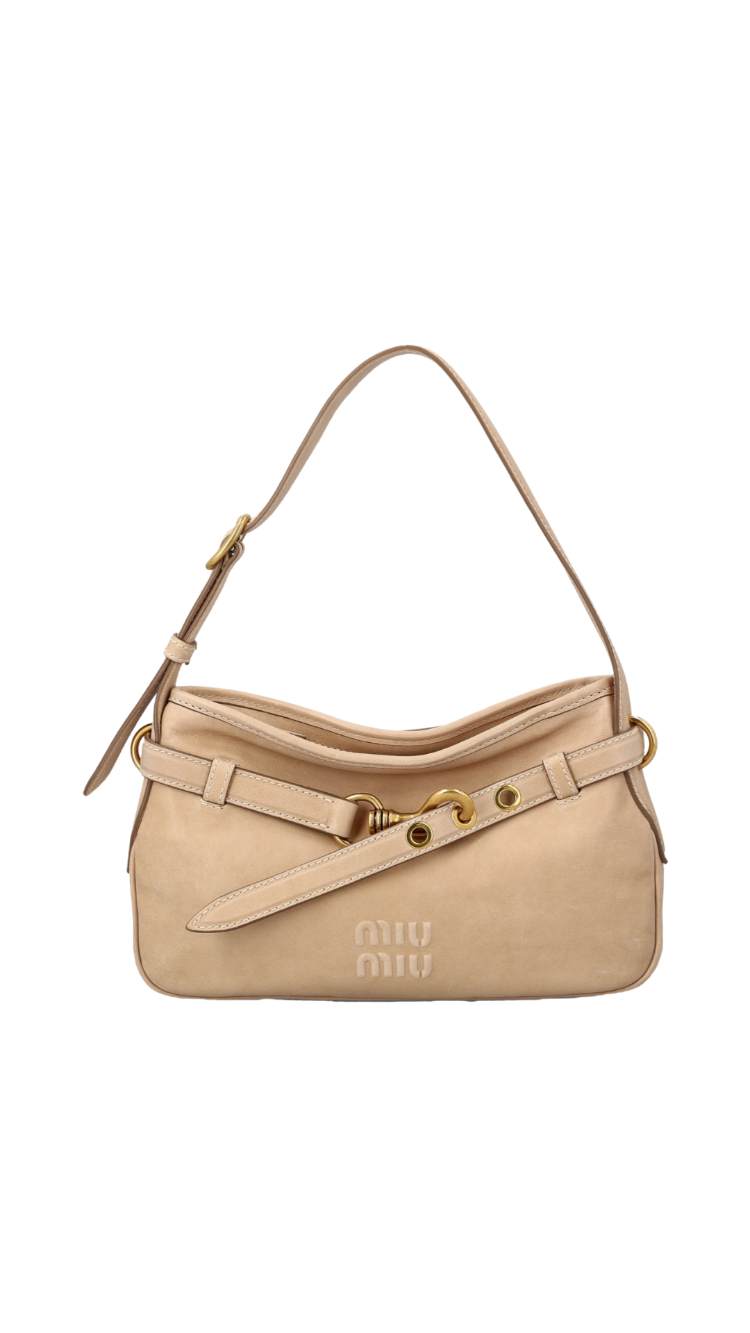 Aventure Nappa Leather Bag in Sand-Colored