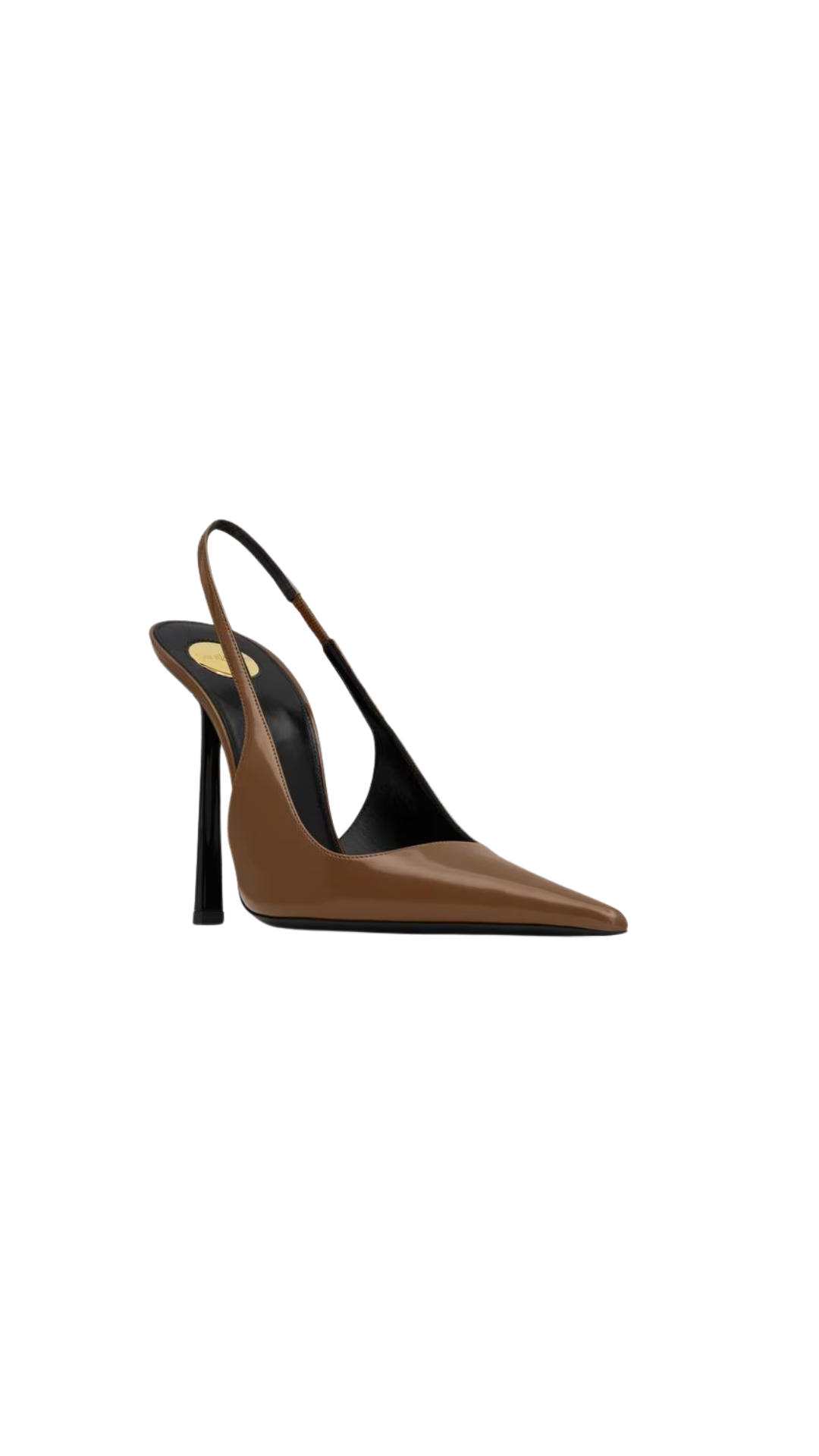 Vendome Slingback Pumps In Soil Brown Glazed Leather
