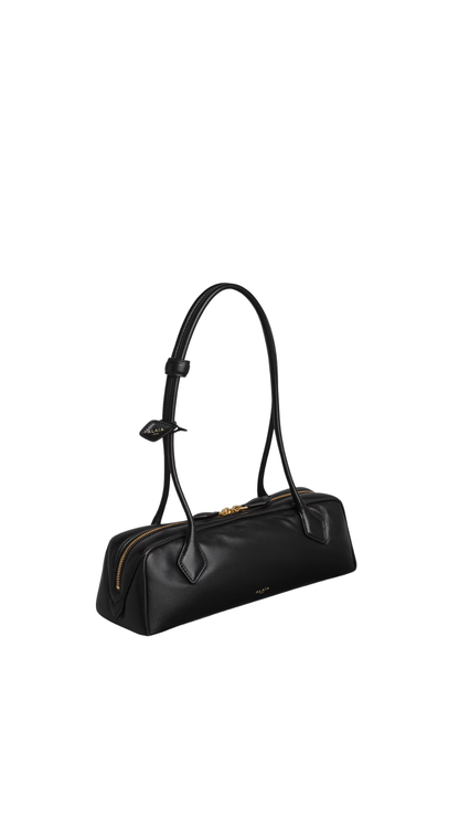 Le Teckel Medium Bag In Black Padded Leather