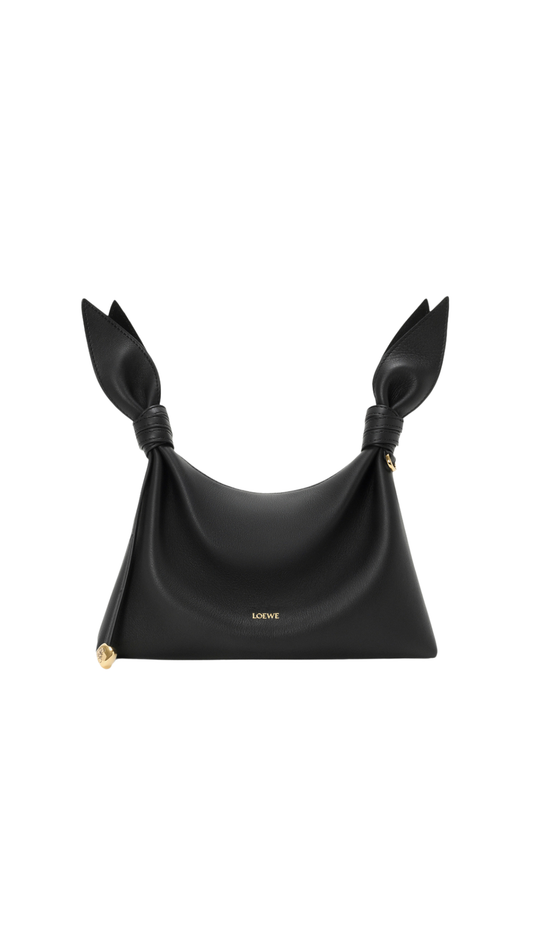 Mini Scarf Bag in Black Smooth Calfskin