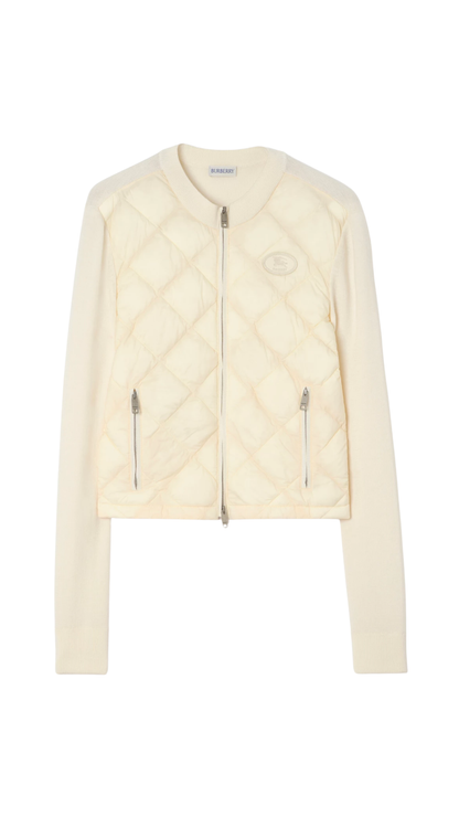 Quilted Nylon and Wool Fulbrook Jacket in Ceramic White