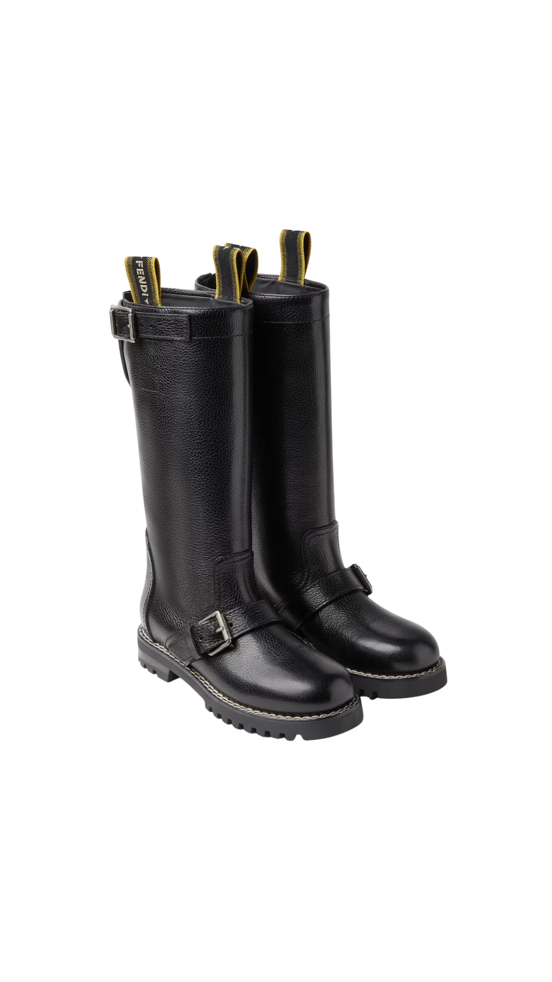 Fendi Commando in Black Leather Boots