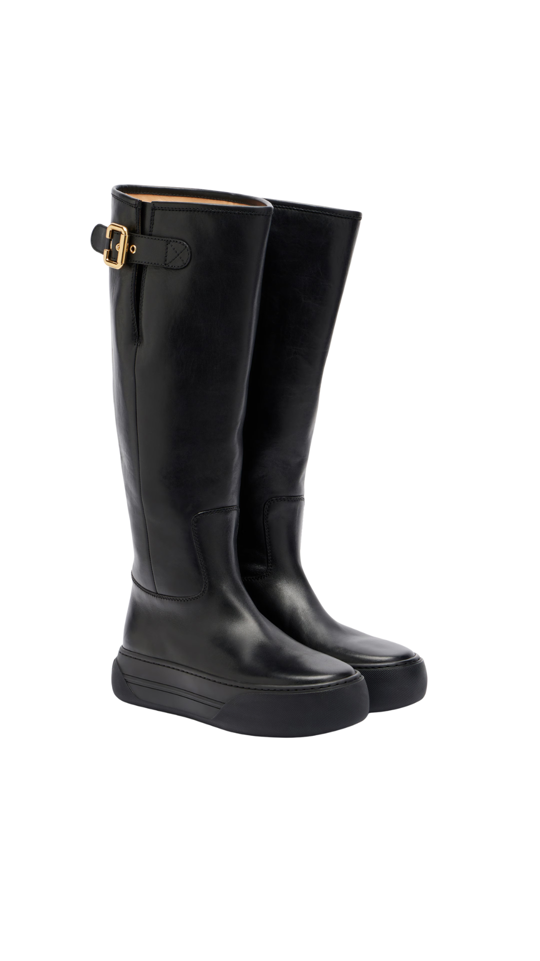 Delia Boot in Black Leather