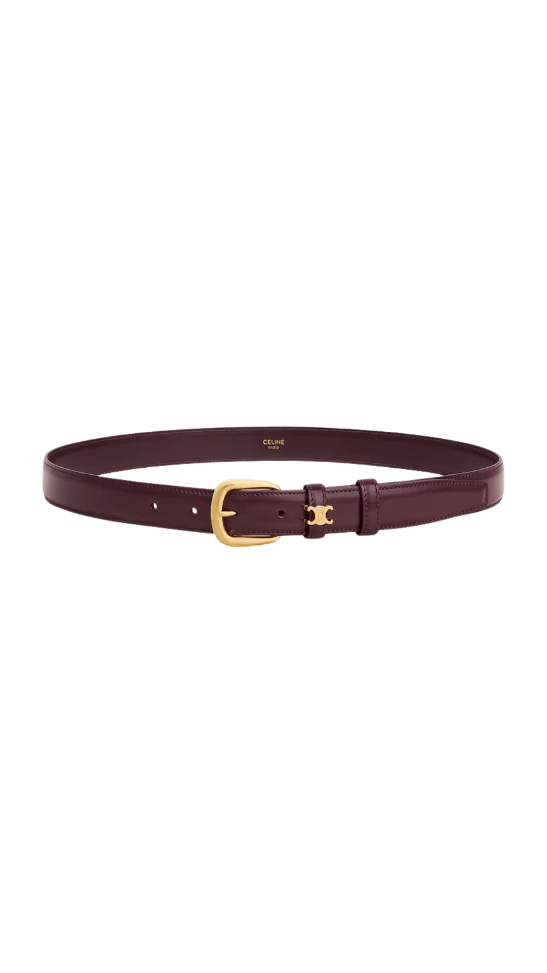 Medium 25mm Vivienne Belt in Deep Burgundy Taurillon Leather