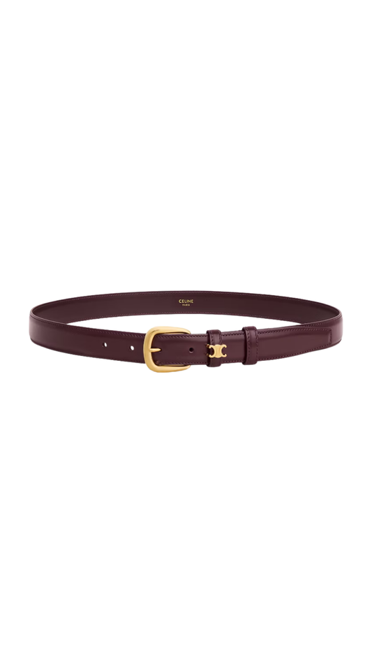 Medium 25mm Vivienne Belt in Deep Burgundy Taurillon Leather
