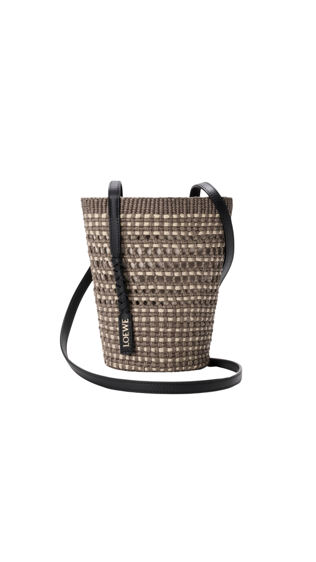 Braid Pocket in Khaki/Natural Iraca Palm and Calfskin