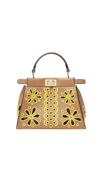 Peekaboo Mini in Beige Leather
