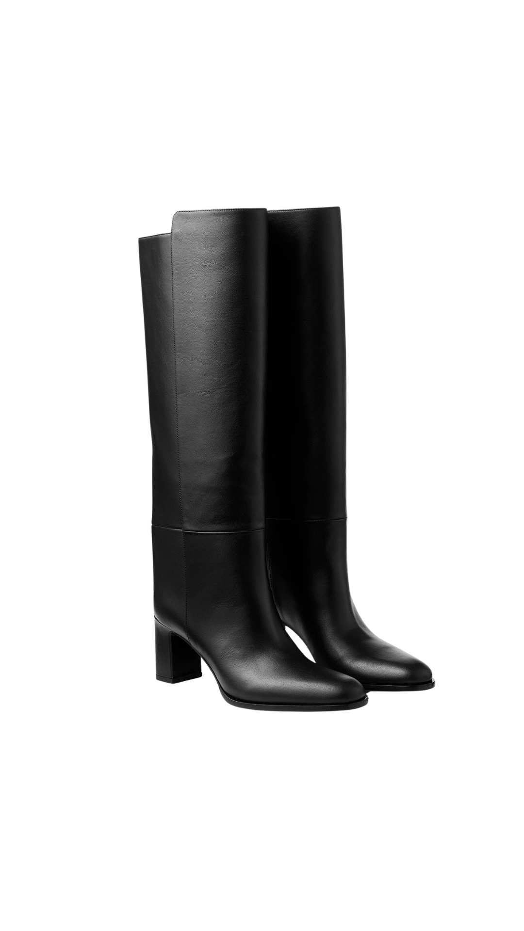 Caly Knee Boot 65 Black Smooth Leather Knee-High Boots