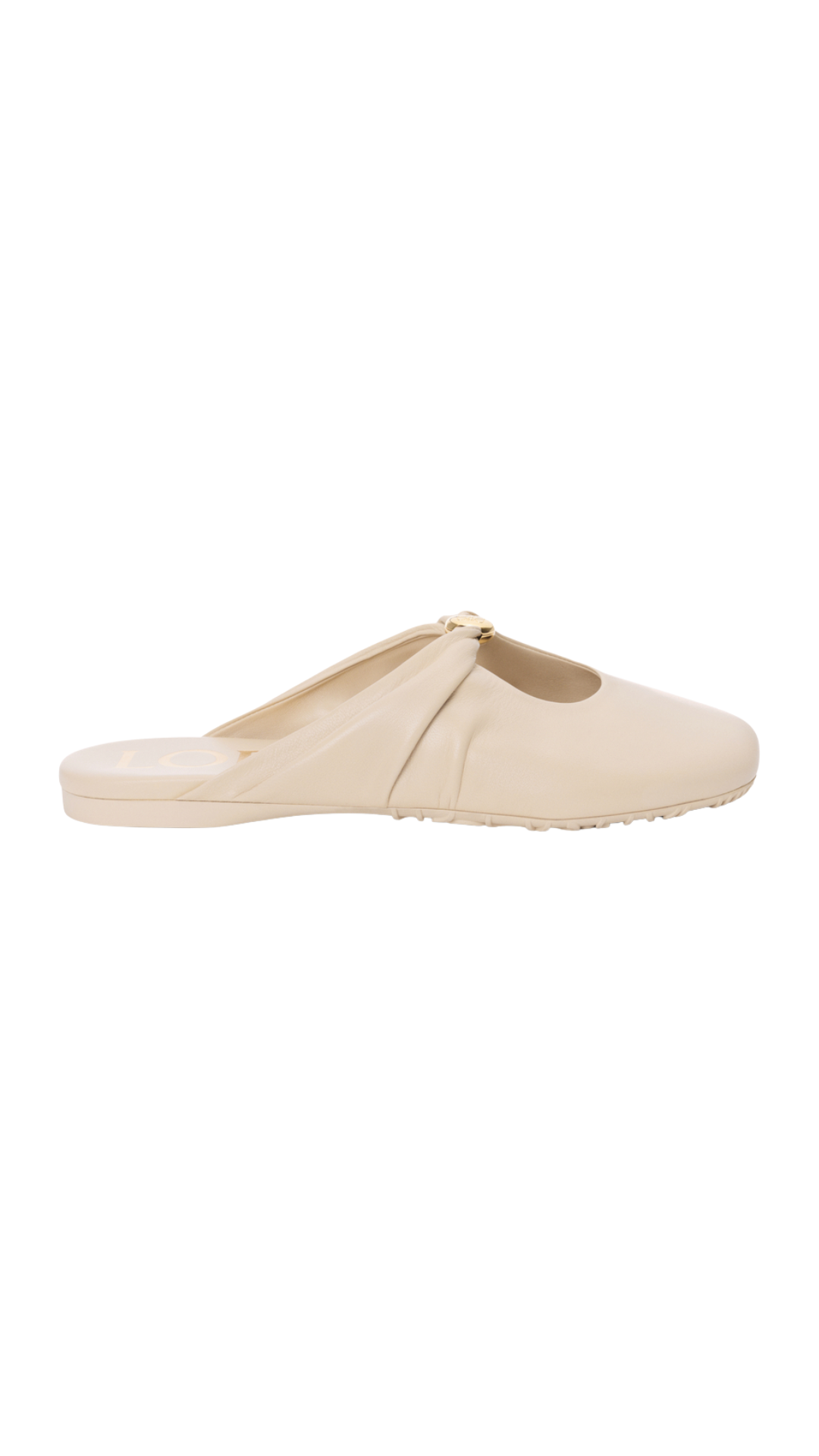 Pebble Soft Mule in Dough Nappa Lambskin