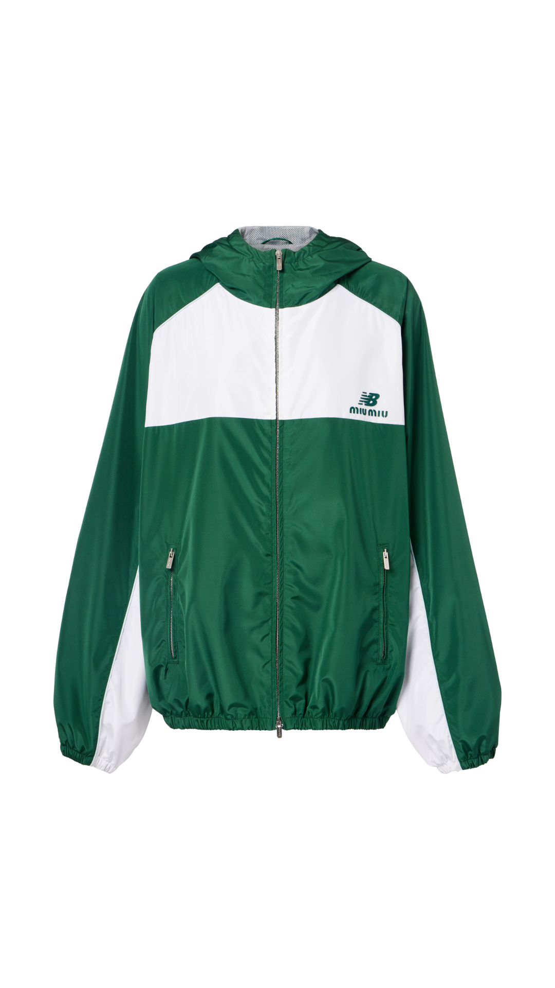 Miu Miu x New Balance Poplin Track Jacket in Green