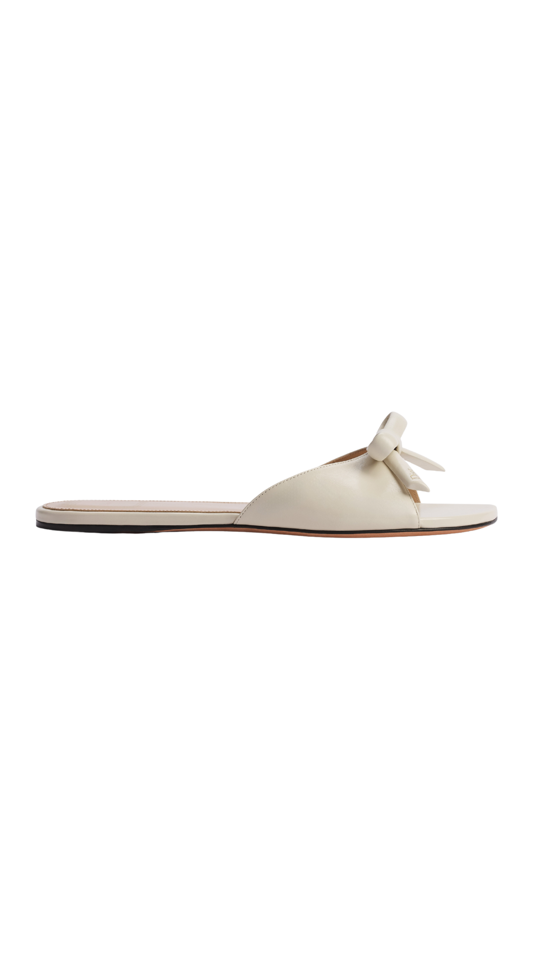 Dior Bow Slide in White Lambskin