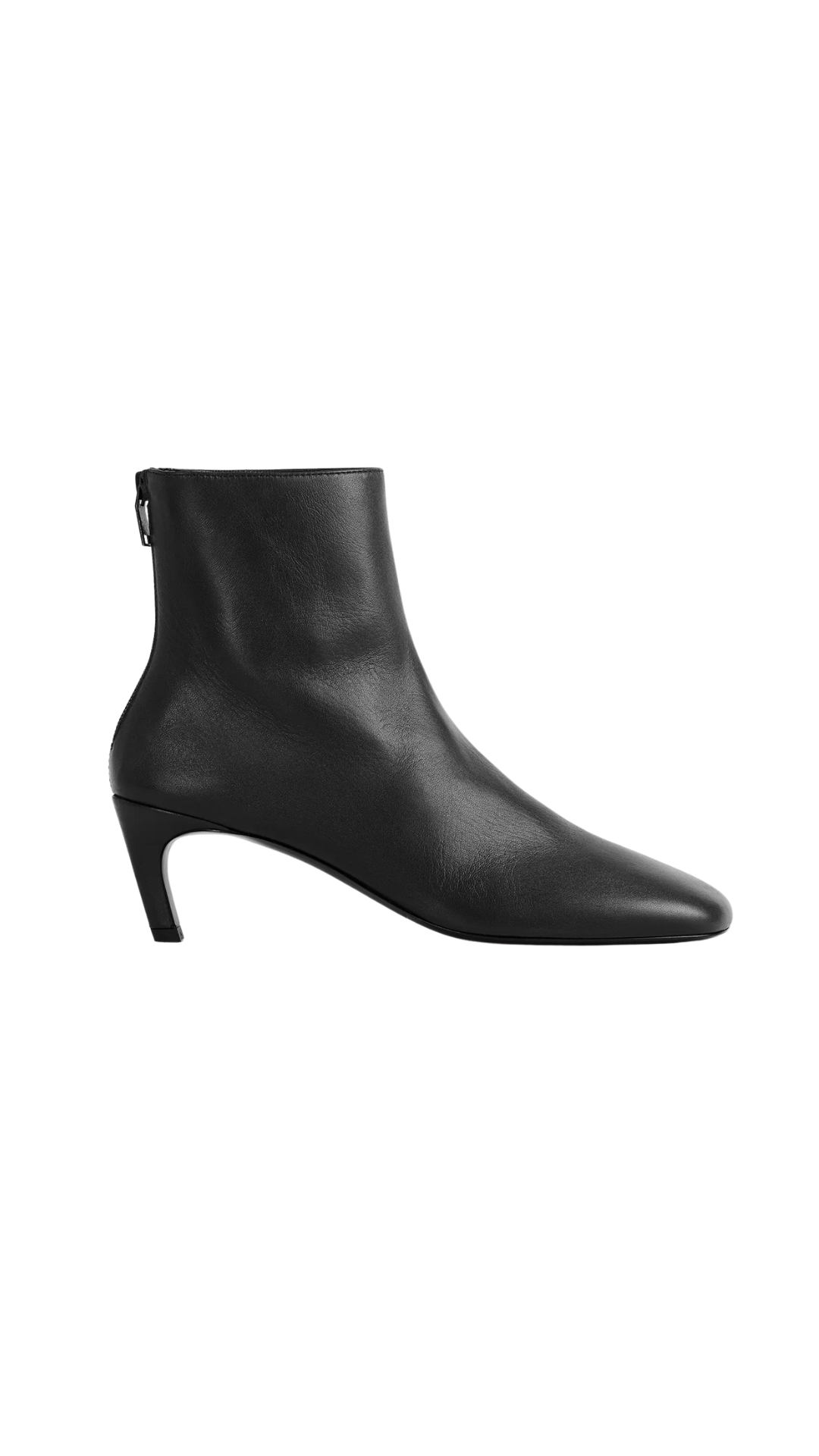 Nappa Mid-Heel Boots Black