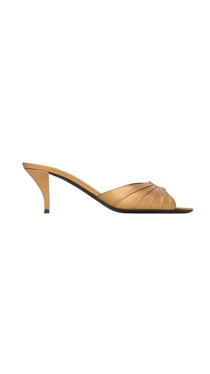 Babylone Mules in Metallic Leather