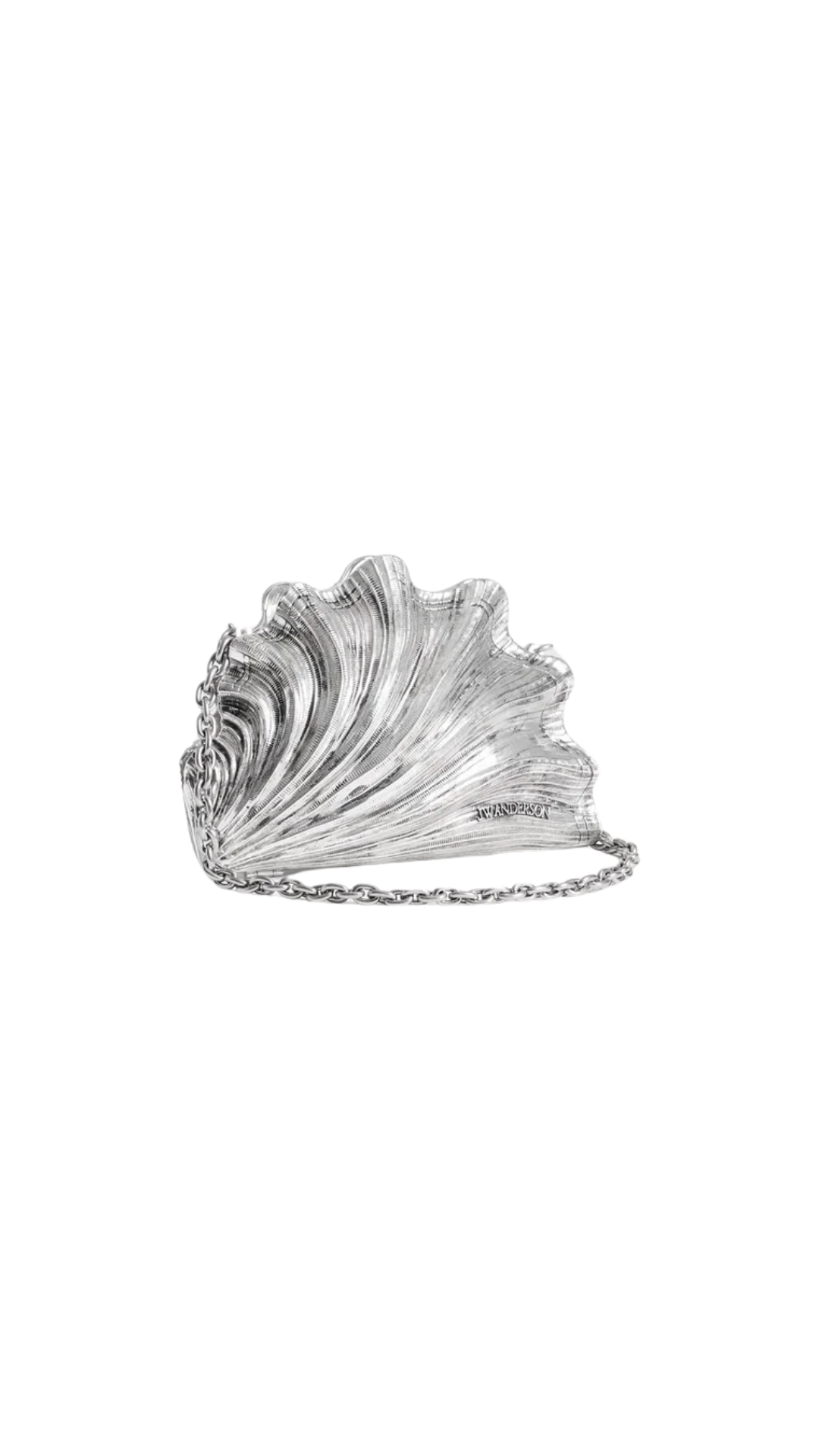 Shell Clutch in Vintage Silver