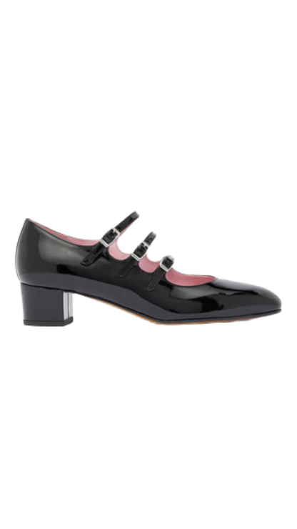 Kina in Black Patent Leather Mary Jane Pumps