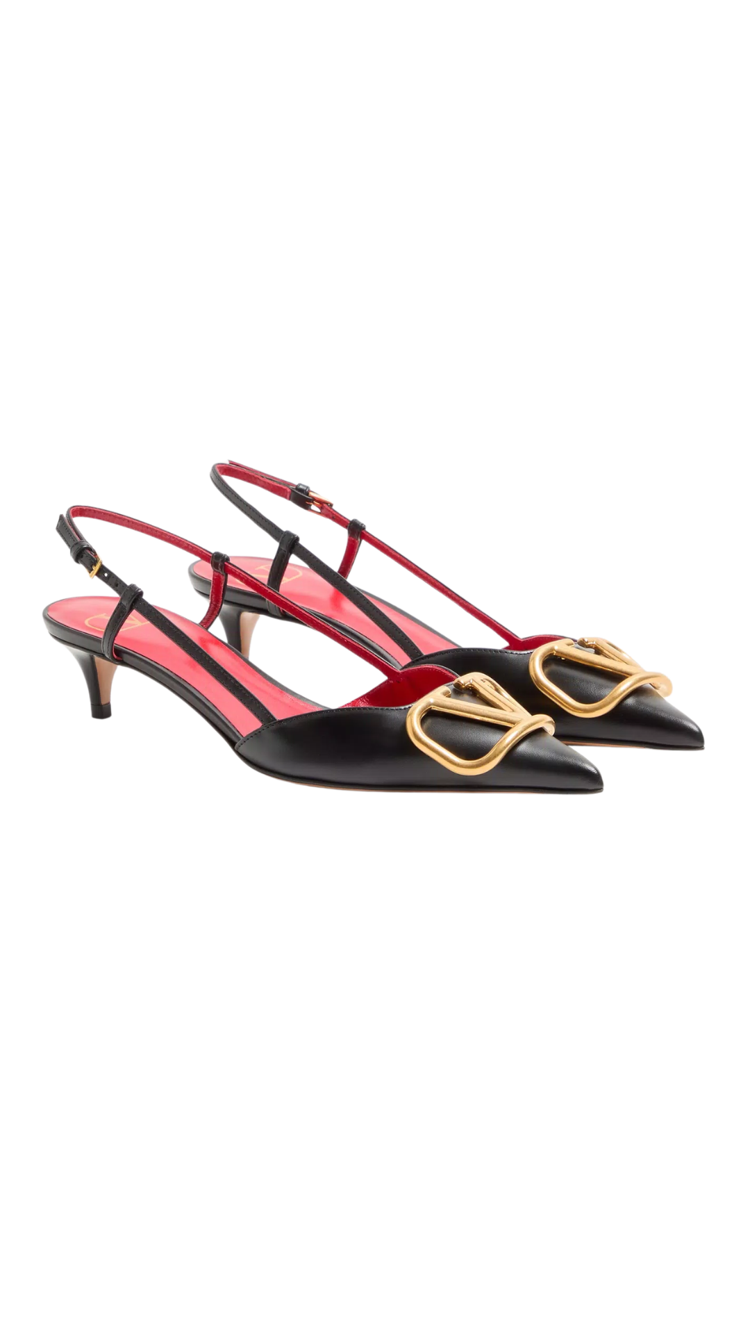 VLogo Signature Calfskin Slingback Pump 40Mm in Black