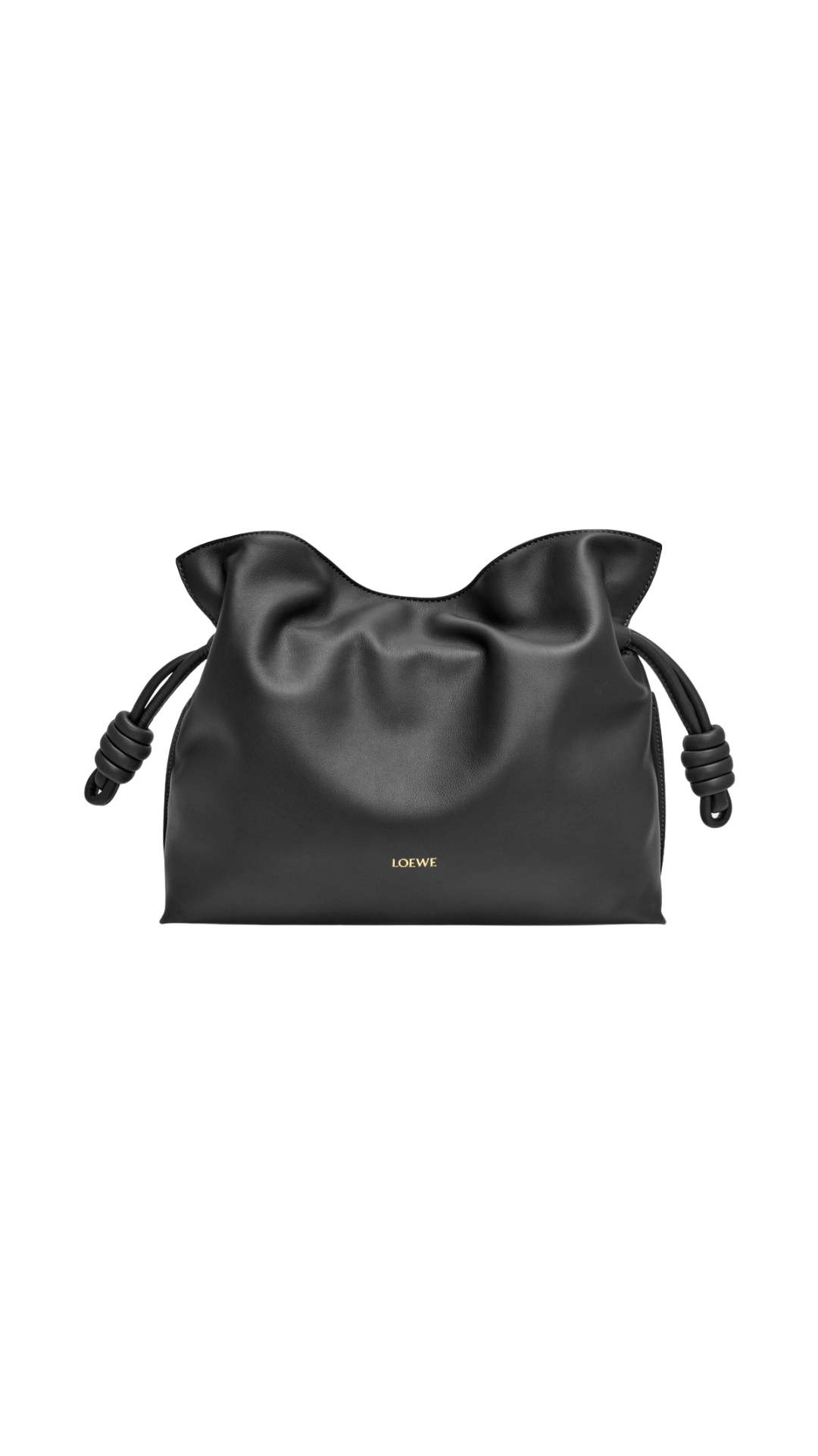Medium Flamenco Clutch in Black Nappa Calfskin