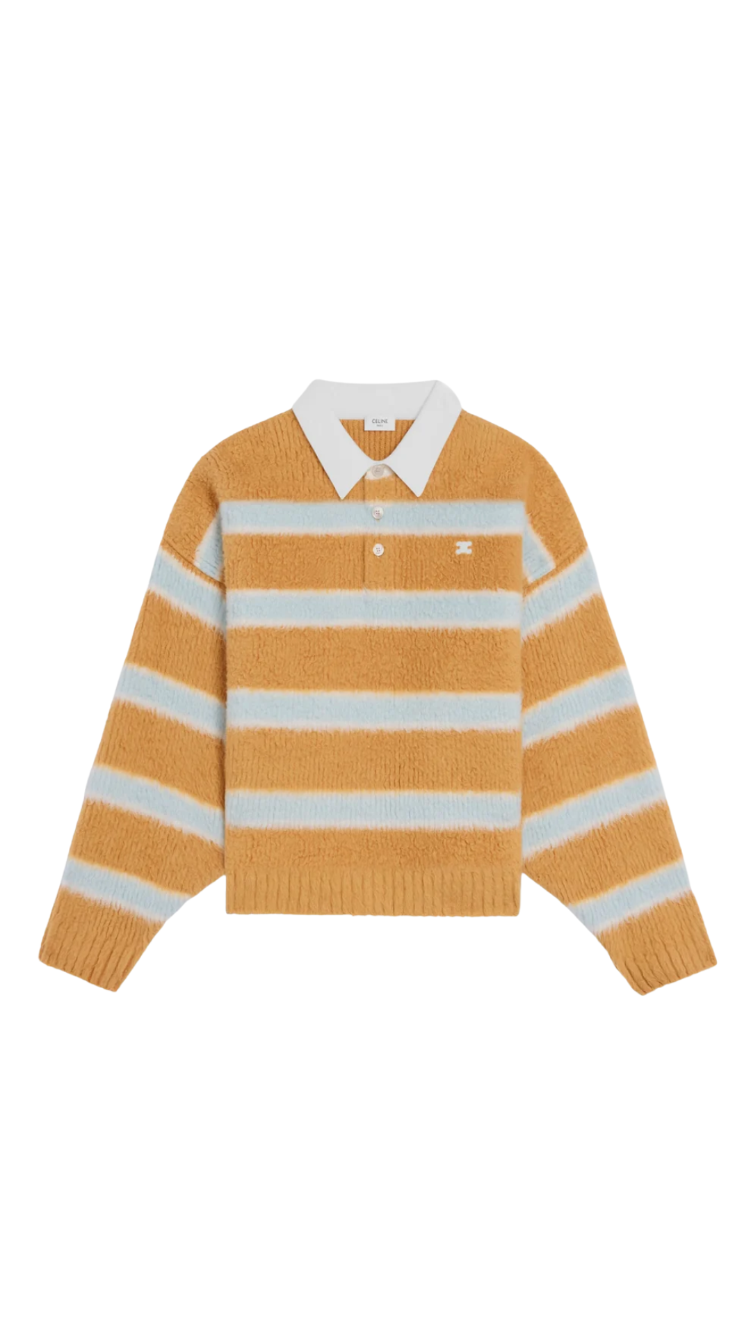 Cotton Blend Polo Shirt in Yellow