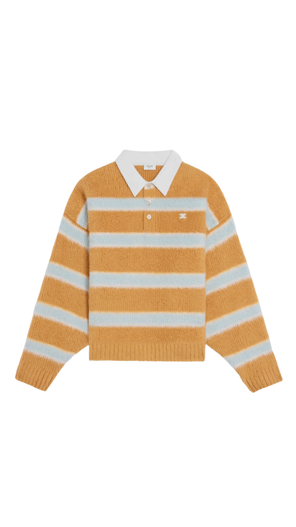 Cotton Blend Polo Shirt in Yellow
