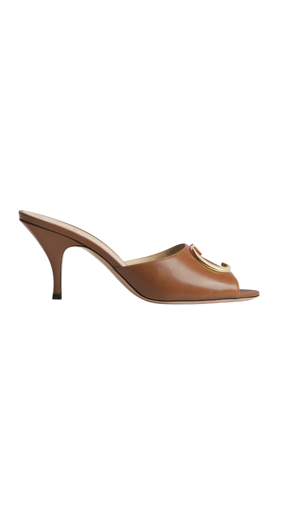 Dior Initials Heeled Slide in New Marron Lambskin