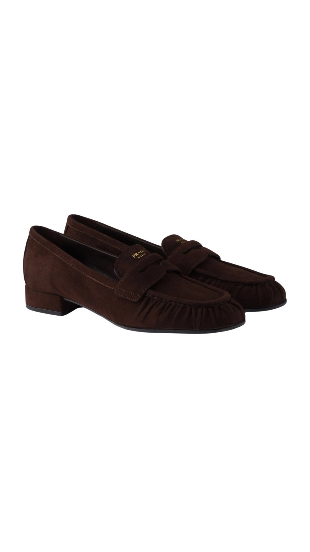 Suede Leather Loafers in Dark Brown