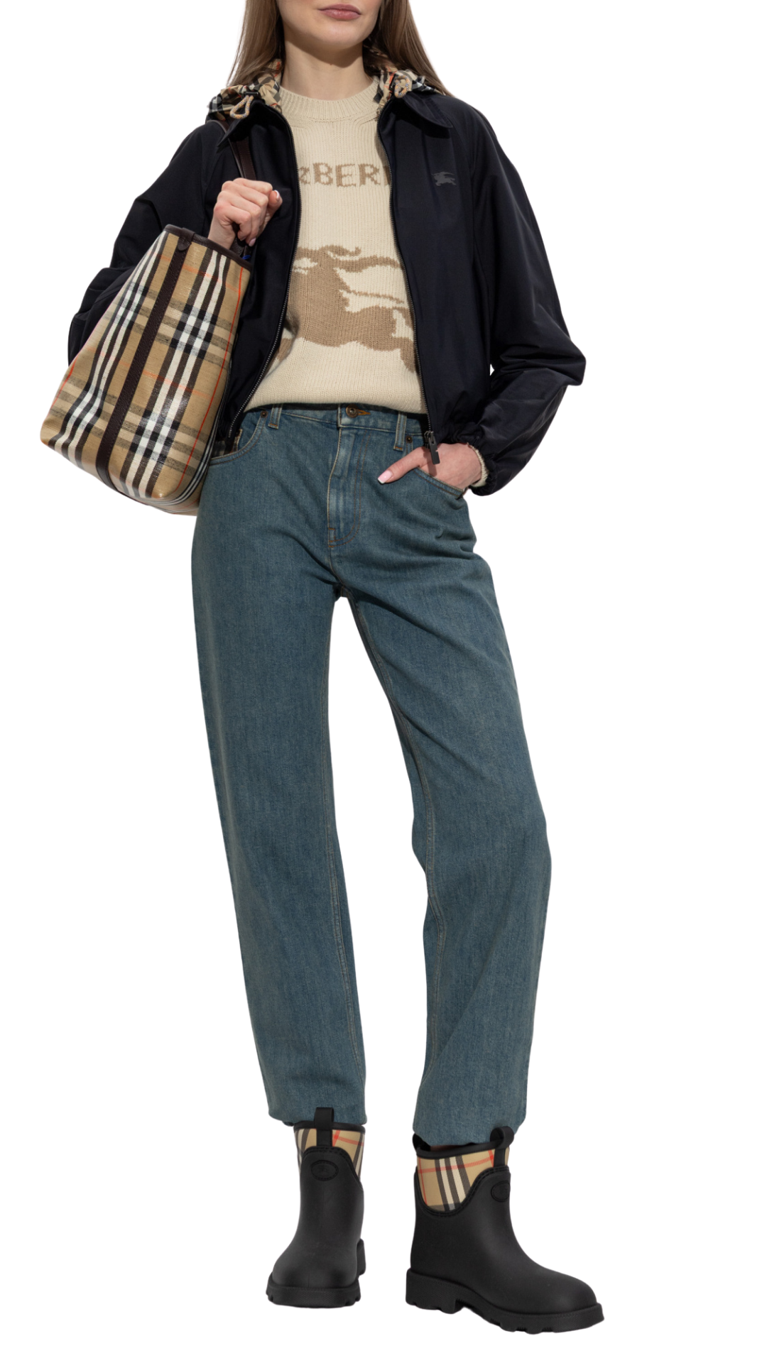 Black Jacket With Detachable Hood 'Newcott'