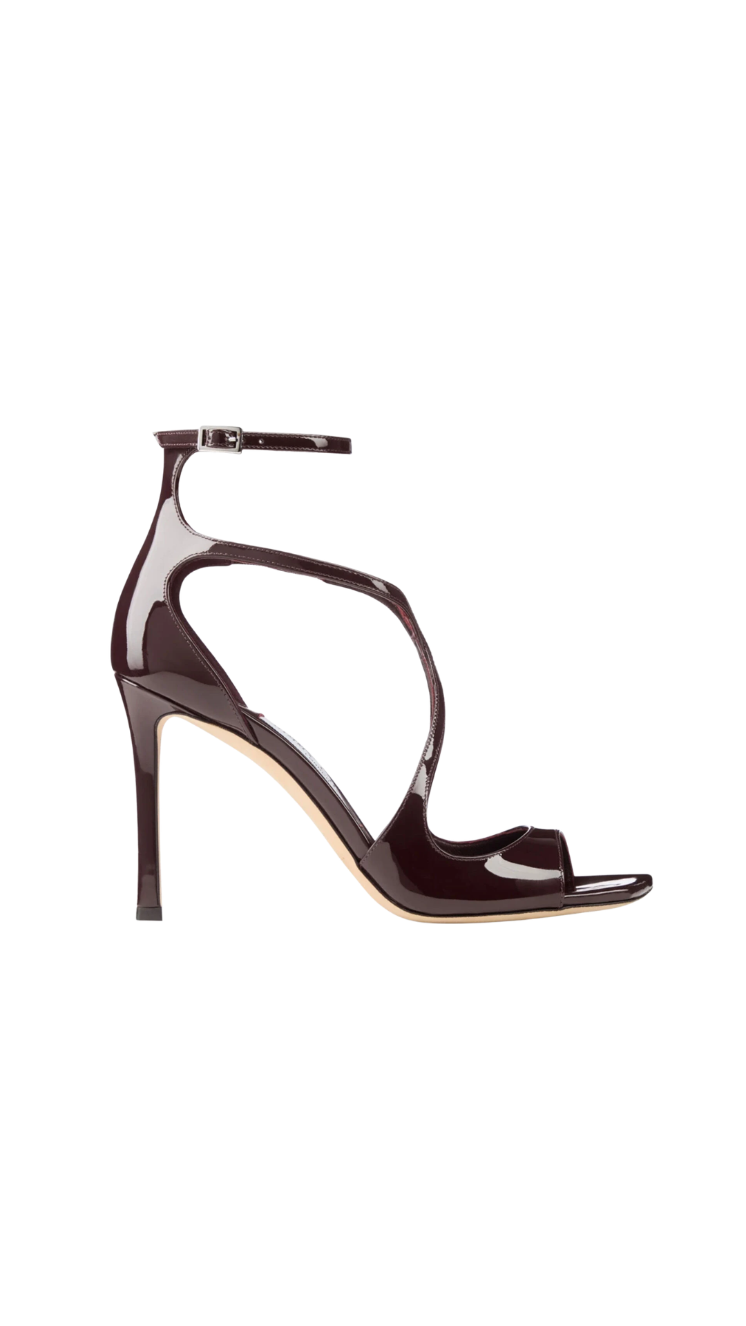 Azia 95 in Deep Merlot Patent Leather Sandals