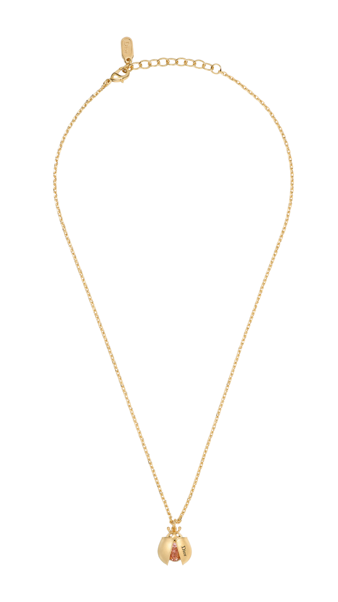 Lady Spark Necklace Gold-Finish Metal, Crystals and Pink Crystal