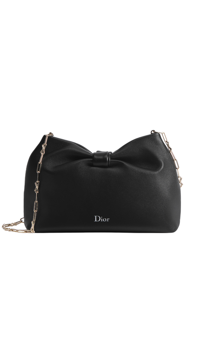 Small Dior Bow Bag in Black